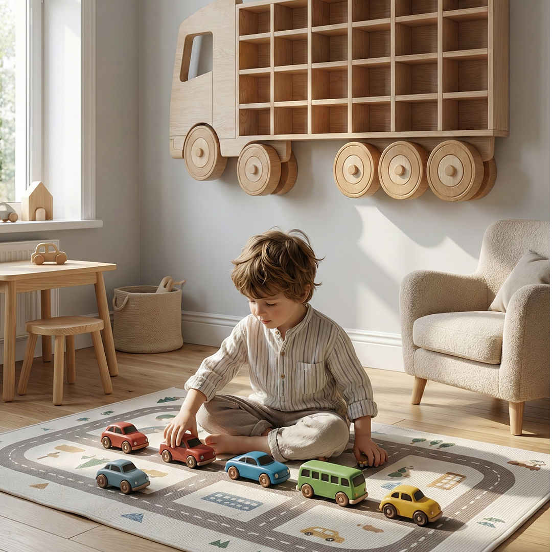 Wooden Truck Car Display