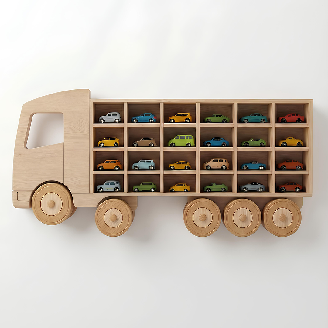 Wooden Truck Car Display